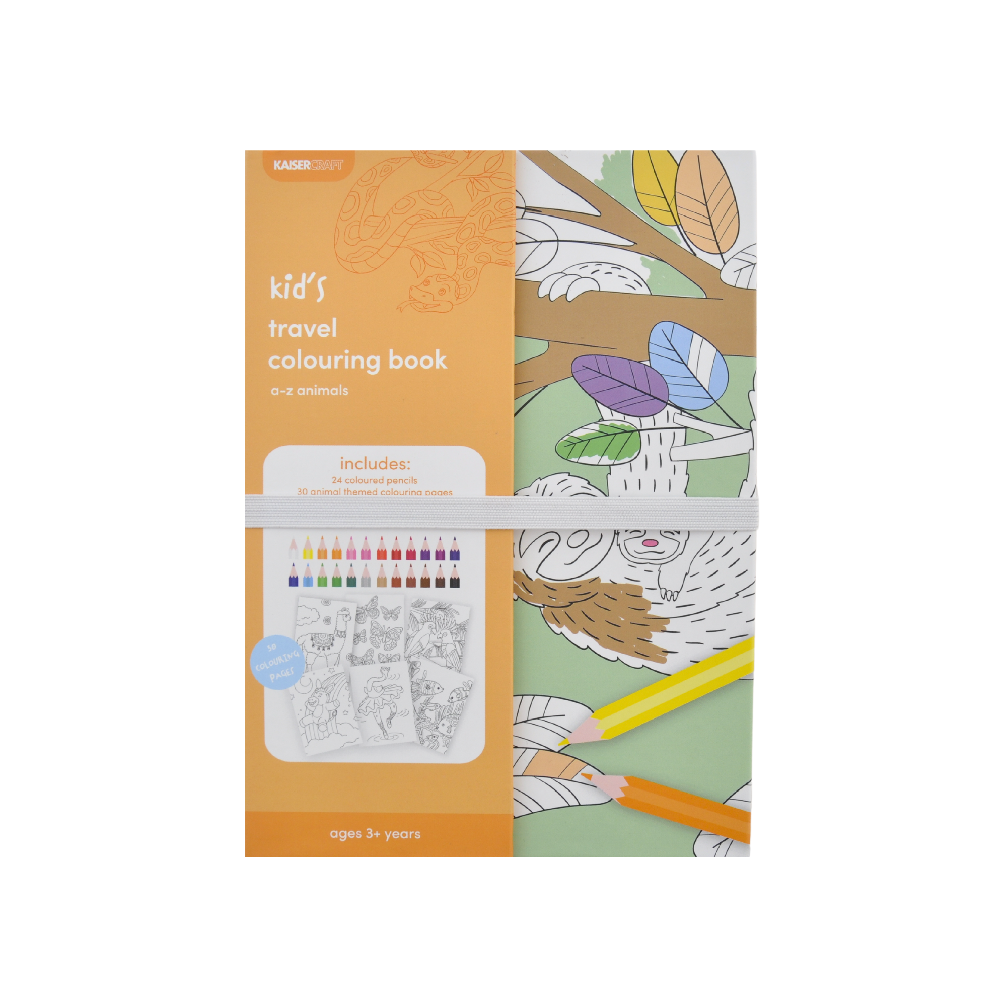 Kaiser Creative Club - Kids A5 Travel Colouring Book & Pencil Set - ANIMALS